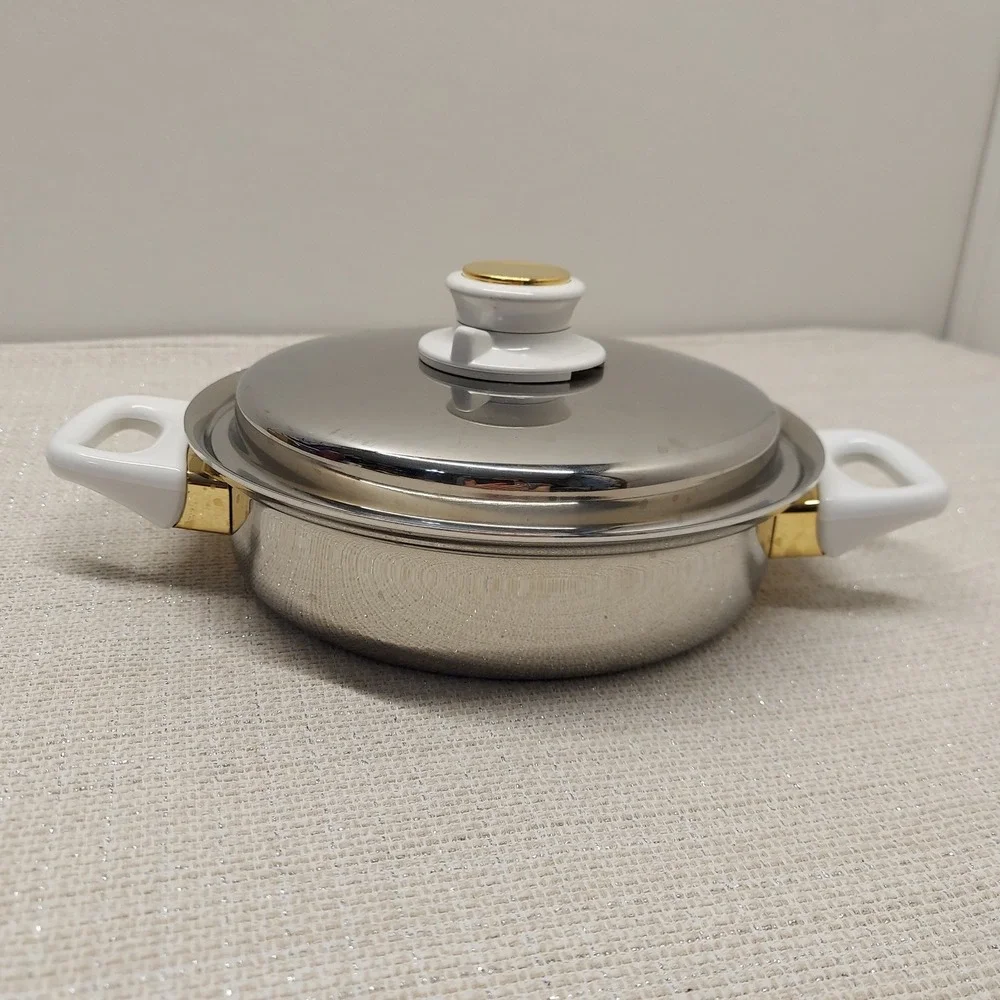 Health Craft 5 Ply Nicromium Surgical Steel 1.25 QT Saucepan with Lid USA